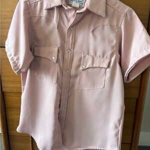 Dusty Pink Pearl Snap Button Western Shirt